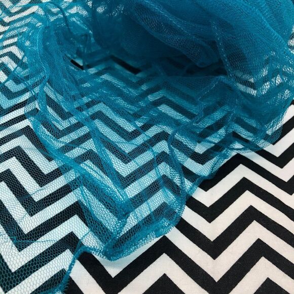 🔮 5/$25 Dark Teal Fishnet Formal Shawl / Wrap - Picture 2 of 3